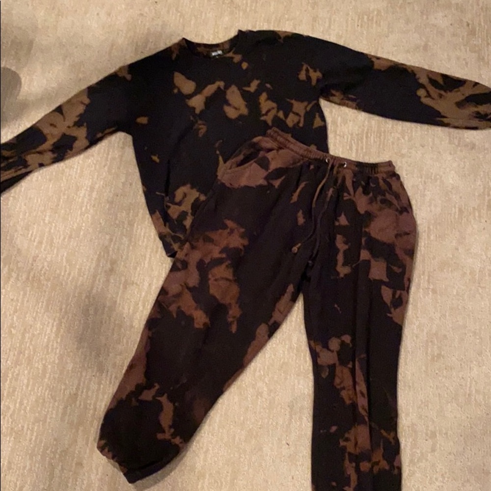 MISSGUIDED TIE DYE SWEAT SET